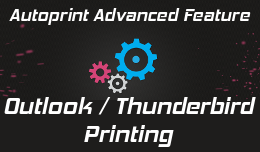 Outlook or Thunderbird automatic printing