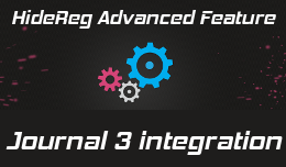 HideReg integration for Journal 3 theme