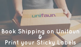 Book your shippings on Unifaun and print sticky labels